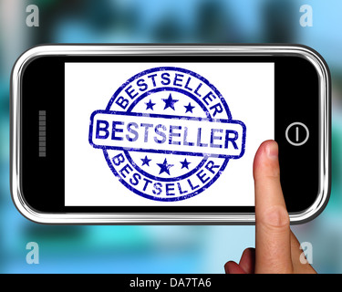 Best-seller sullo smartphone mostra il primo libro nominale o scrittore leader Foto Stock