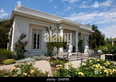 Giardino delle Rose sala da tè e caffè, la Biblioteca di Huntington, collezione d'arte e Giardini Botanici di San Marino, California, Stati Uniti d'America Foto Stock