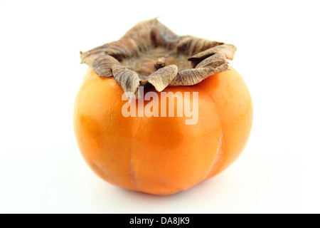 Persimmon frutto isolato su sfondo bianco. Foto Stock