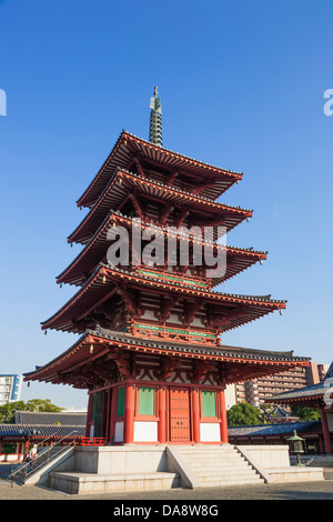 Giappone, Honshu, Kansai di Osaka, Tennoji, Shitennoji Temple Foto Stock