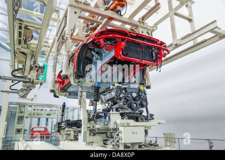 Giappone, Honshu, Aichi, Nagoya, Toyota Museo Commemorativo di industria e tecnologia, Automobile Pavilion, presentano delle Automa Foto Stock