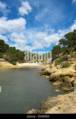 Isole Baleari, Maiorca, Mallorca, Spagna, Europa, esterno, la spiaggia di sabbia delle spiagge di sabbia, spiaggia, mare, spiagge, le spiagge, i COA Foto Stock