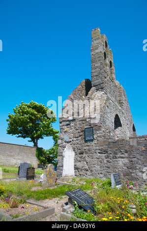 Chiesa di Santa Maria della Abbazia di Howth e cimitero Howth peninsula vicino a Dublino Irlanda Europa Foto Stock