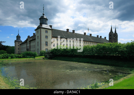 Schloss und Kloster Corvey in Hoexter, Weserbergland, Renania settentrionale-Vestfalia Foto Stock