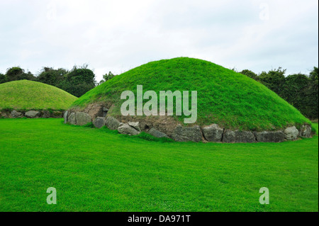 Ue, Unesco, sito archeologico, archeologia, Boyne, Bru Na Boinne, Cnobha, nella contea di Meath, Donore, Europa, Unione europea, Histor Foto Stock