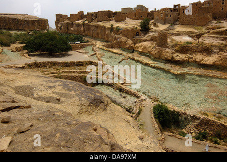 Repubblica dello Yemen, Sana'a, Vicino Oriente. Uno dei più antichi di continuo le città abitate e uno dei ighest capitali. Foto Stock