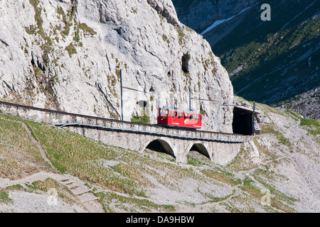 Svizzera Canton Lucerna, Pilatus ferrovie Foto Stock