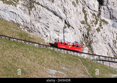 Svizzera Canton Lucerna, Pilatus ferrovie Foto Stock