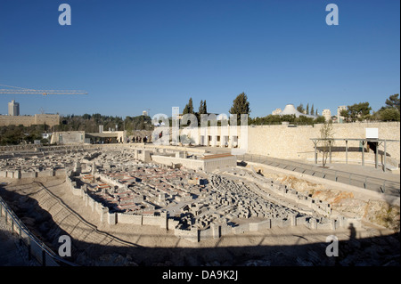 Israele, Museo di Israele, a Gerusalemme, modello, copia, riproduzione, Medio Oriente, vicino Oriente, miniaturizzati, paese, città, Foto Stock