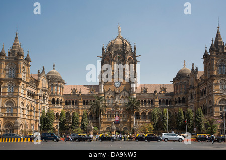 India India del Sud, Asia, Maharashtra, Mumbai Bombay, Città, Dadabhai Naoroji, Road, la stazione Victoria, Chatrapati Shivaji, Termi Foto Stock