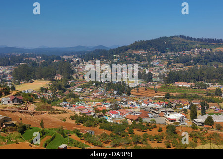 India India del Sud, Asia, Tamil Nadu, Ooty, Udhagamandalam, vista generale, India India del Sud, Asia, Ooty, Ooty, Udhagamandalam, Foto Stock