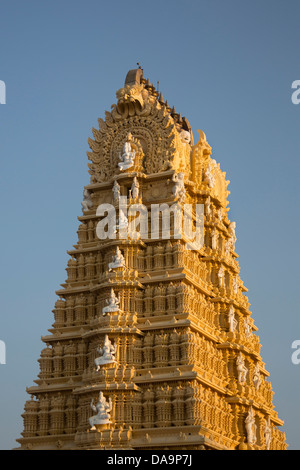 India India del Sud, Asia, Karnataka, Mysore, Chamundi Hill, Chamundeshwari Tempio Chamundeshwari, arte, Dravidico, tempio Foto Stock