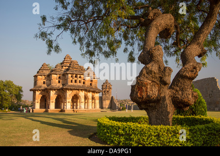 India India del Sud, Asia, Karnataka, Hampi, ruderi, Vijayanagar, xv secolo, patrimonio mondiale, Lotus Mahal, Lotus Mahal, archita Foto Stock