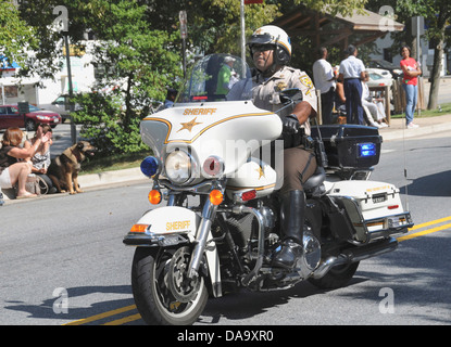 Un Prince George County Vice sheriff officer del motociclo Foto Stock