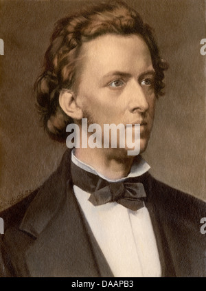 Il compositore e pianista Frederic Chopin. Digitalmente fotografia colorata Foto Stock