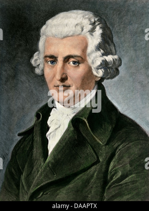 Ritratto del compositore Franz Joseph Haydn. Colorate a mano fotografia di un dipinto Foto Stock