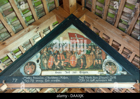 La Svizzera, Europa, Lucerna, Lucerna, paese, città, Città Vecchia, il Ponte della Cappella, dettaglio, pittura, Medioevo Foto Stock
