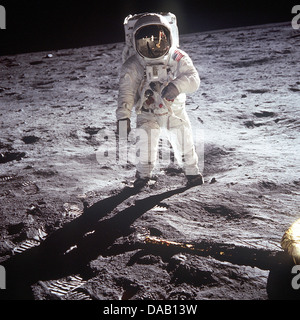 BUZZ ALDRIN astronauta statunitense a camminare sulla Luna 21 luglio 1969 sulla missione Apollo 11. Foto Stock