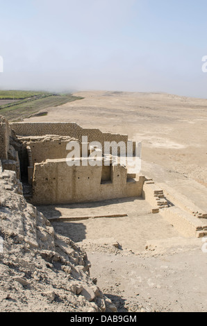 Antica pre colombiana del Brujo complesso archeologico rovine rimane vicino a Trujillo, Perú. Foto Stock