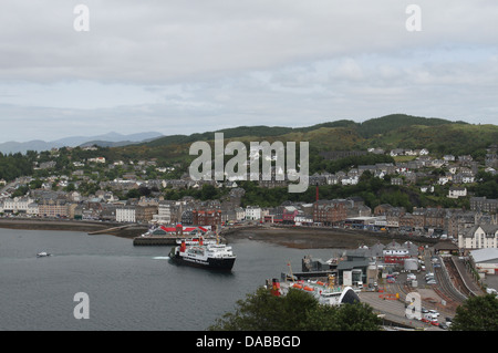 Traghetto calmac arrivando a Oban Scozia giugno 2013 Foto Stock