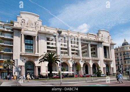 Palais de la Méditerranée spiaggia di Nizza Promenade des Anglais Costa Azzurra Costa Azzurra Francia Foto Stock