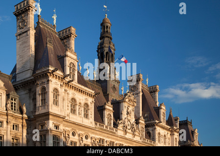 Ornato Hotel de Ville (costruito 1628 - ricostruita 1892), Parigi Francia Foto Stock