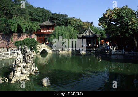 Goose pond al Yellow Crane park della città di Wuhan nella provincia di Hubei Cina Foto Stock