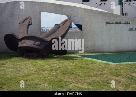 Ancoraggio della Admiral Graf Spee nel porto di Montevideo Foto Stock