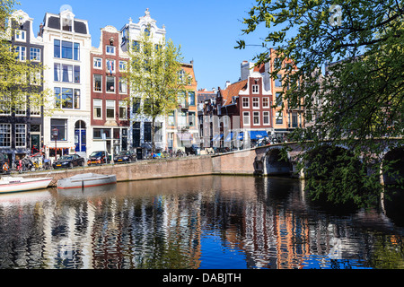 Canale Singel, Amsterdam, Paesi Bassi, Europa Foto Stock