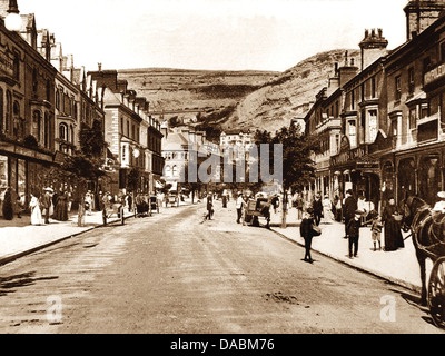 Llandudno Mostyn Street primi 1900s Foto Stock