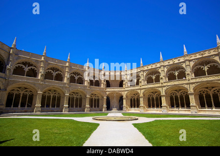 Chiostri, Mosteiro dos Jeronimos, Lisbona, Portogallo, Sud ovest Europa Foto Stock