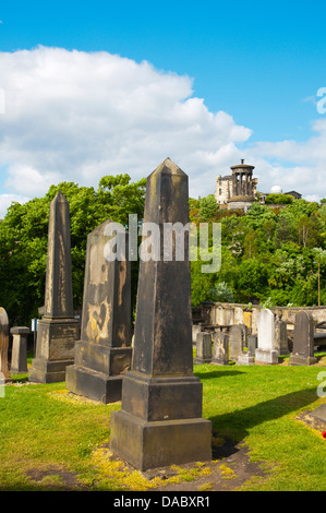 Old Calton sepoltura in Calton Hill centro di Edimburgo in Scozia Gran Bretagna UK Europa Foto Stock