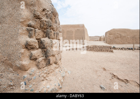 Rovine di Chan Chan precolombiana sito archeologico vicino a Trujillo, Perù, Sud America Foto Stock