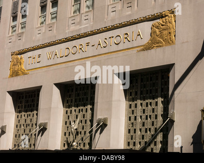 Waldorf-Astoria Hotel, NYC Foto Stock