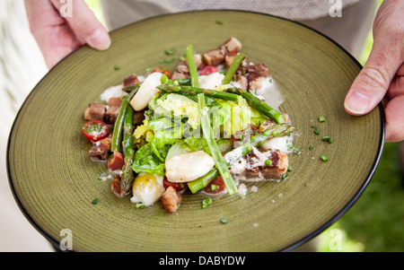 Surf and Turf fine pasto pranzo cibo Foto Stock