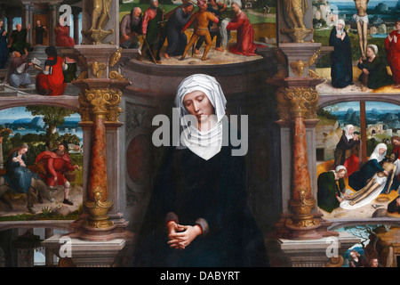 La Madonna dei Sette Dolori da Adrain Isenbrandt risalente al 1530, la Chiesa di Nostra Signora di Bruges, Fiandre Occidentali, Belgio, Europa Foto Stock