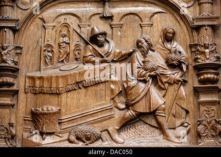 Le scene di viaggio nelle stalle del Goillon la cappella, Basilica di San Dionigi, Seine-St. Denis, Parigi, Francia Foto Stock