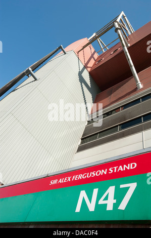 Il sir Alex Ferguson stand, manchester united football ground, Regno Unito Foto Stock