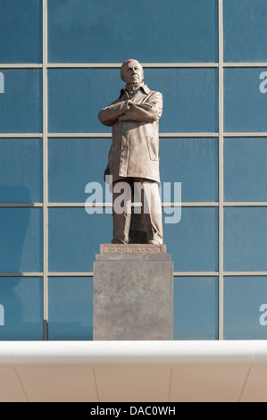 Il sir Alex Ferguson statua, Old Trafford, Manchester Foto Stock
