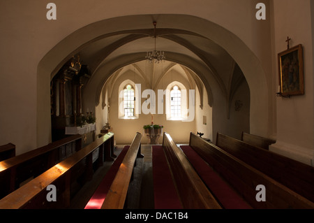 All'interno di Weissenkirchen in der Wachau gotica e barocca chiesa, Austria inferiore. Foto Stock
