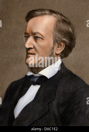 Il compositore Richard Wagner. Digitalmente fotografia colorata Foto Stock