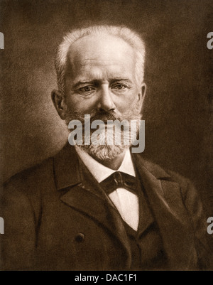 Il compositore russo Pyotr Ilich Tchaikovsky. Fotografia Foto Stock