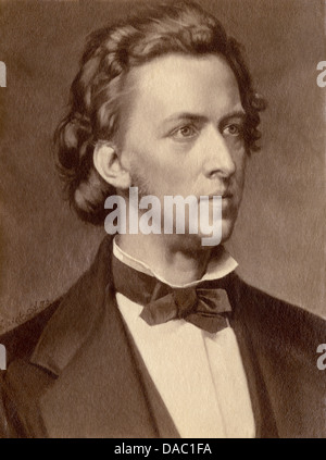 Il compositore e pianista Frederic Chopin. Fotografia Foto Stock