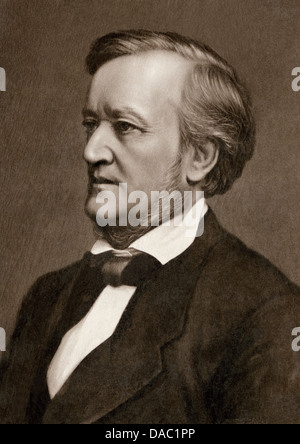 Fotografia del compositore Richard Wagner. Fotografia Foto Stock