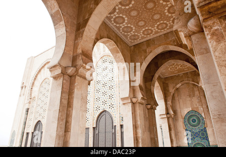 Interno della moschea di Hassan II, Casablanca, Marocco, Africa Foto Stock