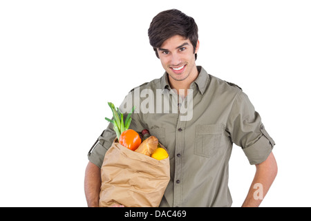 Giovane con shopping bag Foto Stock
