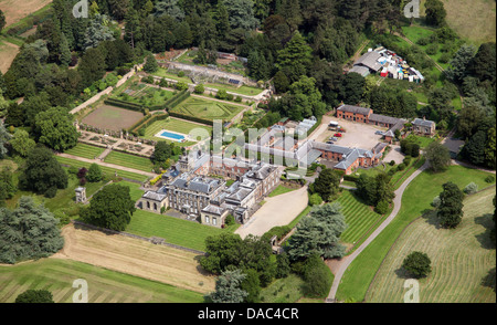 Vista aerea del Locko Park Country House vicino a Derby Foto Stock