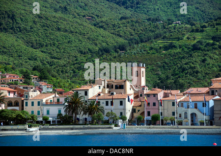 Lungomare di Marciana Marina Isola d'Elba toscana italia Foto Stock