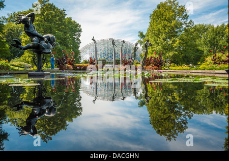 Il Climatron al giardino botanico del Missouri a St Louis, Missouri, Stati Uniti d'America Foto Stock