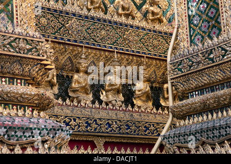 Dettaglio, il Grand Palace, Bangkok, Thailandia Foto Stock